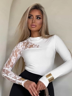 Bluzka SUZI koronka – ecru