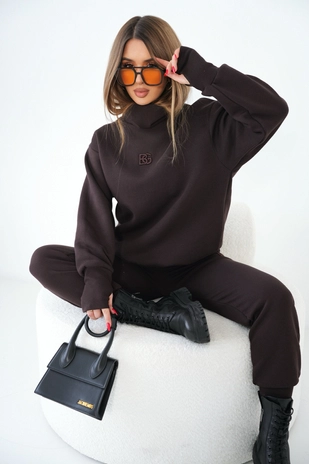 Bluza damska BG Say yes | gorzka czekolada