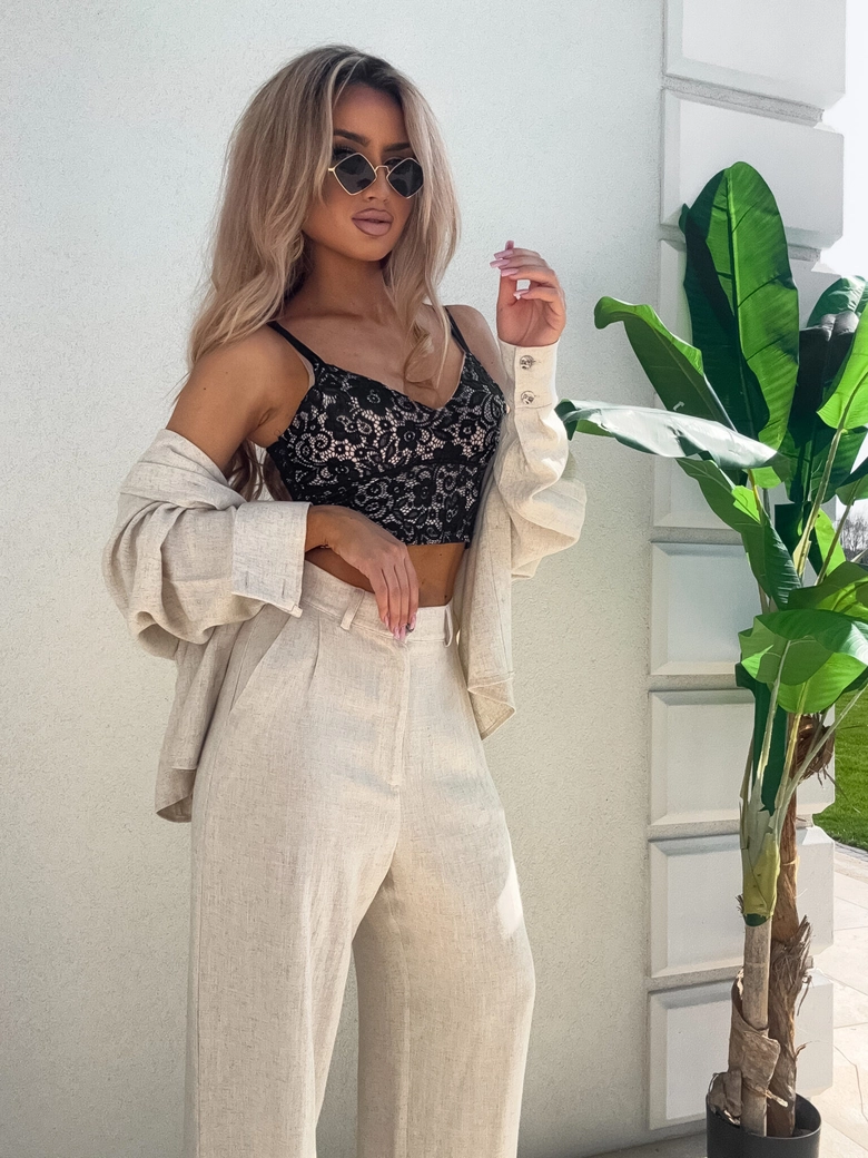 Spodnie SIMPLE natural - jasny beż