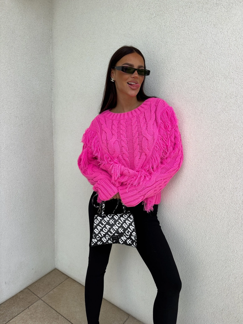 Sweter INDIANA - barbi róż