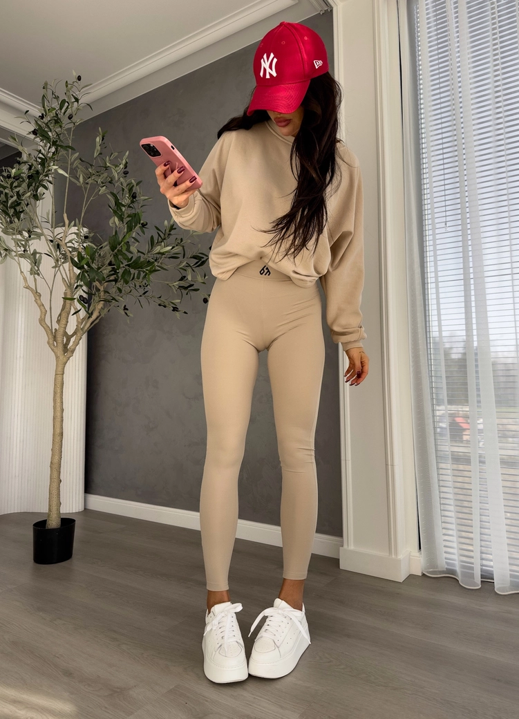 Legginsy GYM - jasny beż