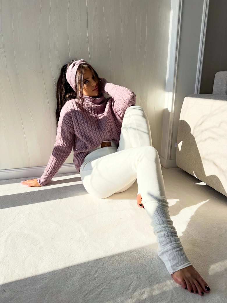 Sweter golf INKO - ametyst