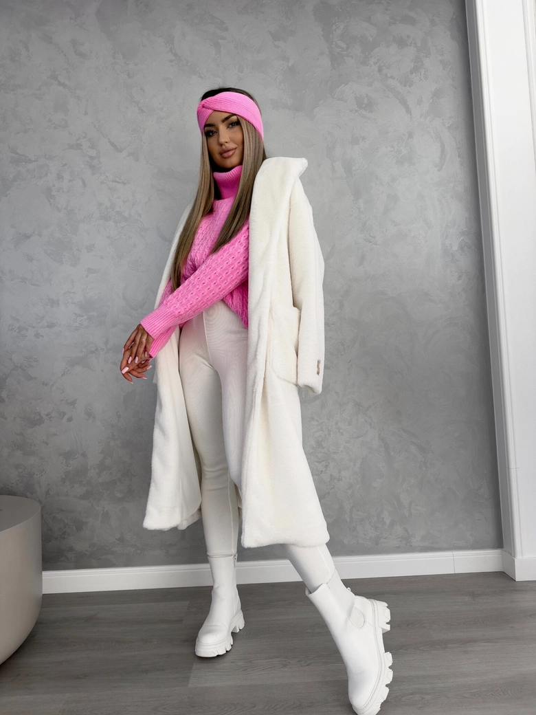 Sweter golf INKO - barbi róż E18282