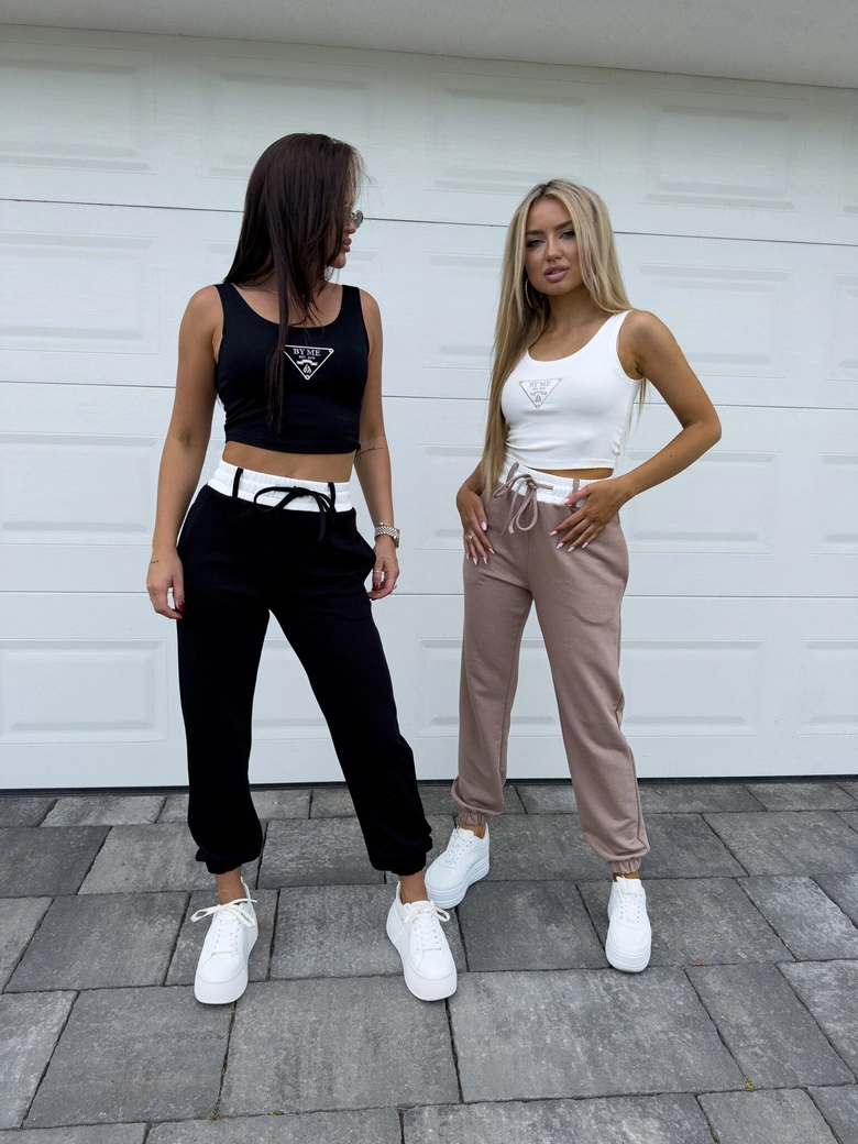 Spodnie DUO COLOR - beżowe T16698