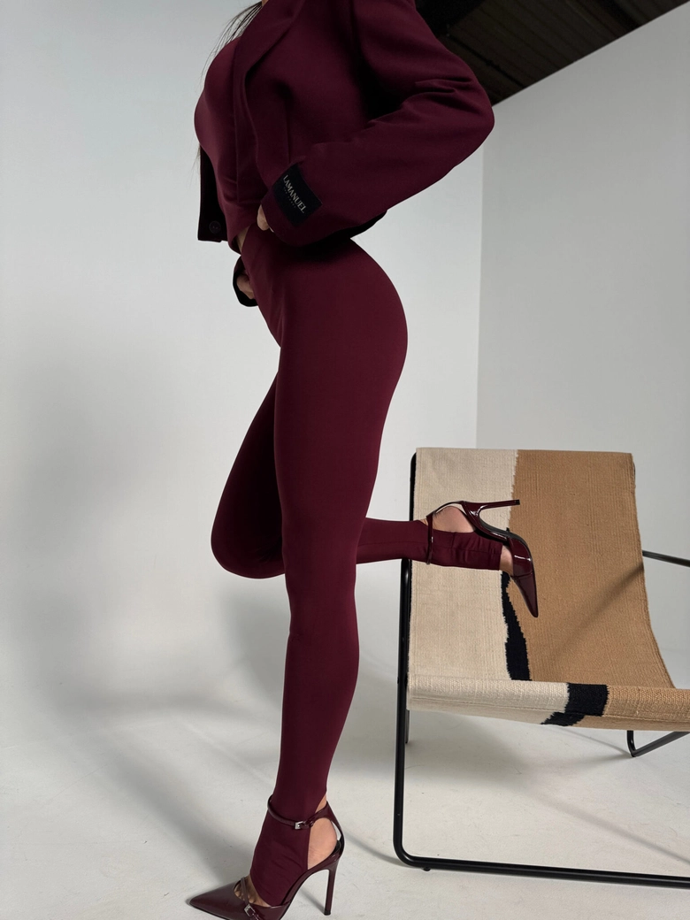 Legginsy HIDDEN bordo