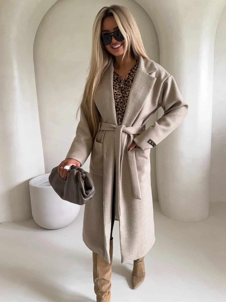 Płaszcz BOSS – beżowy