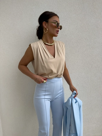 Bluzka BUSINESS - jasny beż