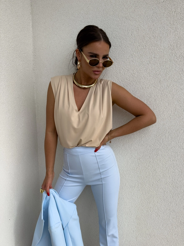 Bluzka BUSINESS - jasny beż