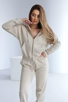 Bluza damska BG Zippy | jasny beż