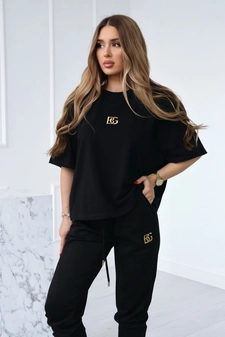 T-Shirt damski BG Goldi | czarny