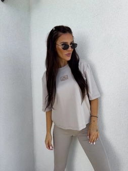 T-SHIRT COTTON - taupe