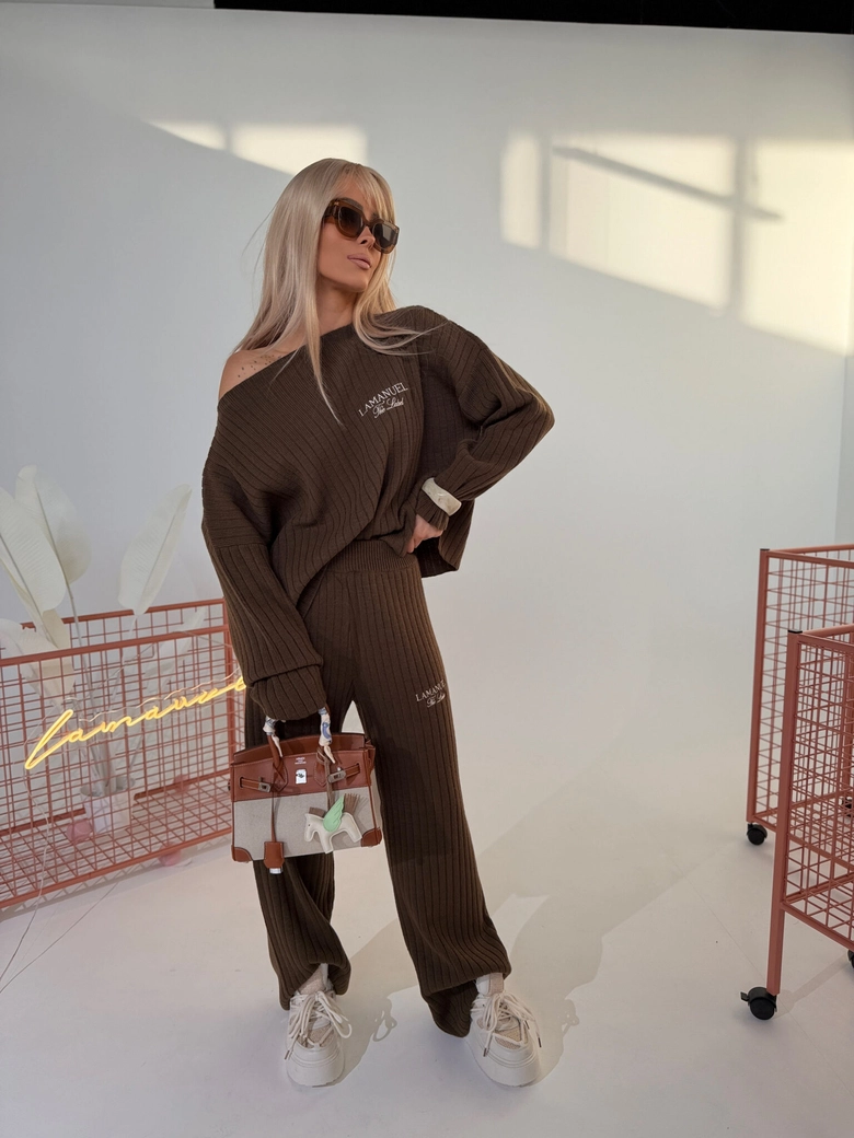 Komplet YARN czekolada