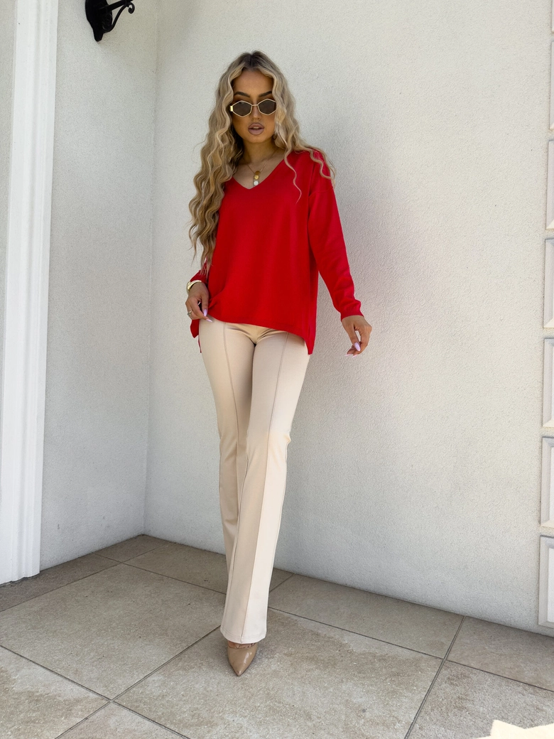 Sweter VOLCANO - czerwony E16888