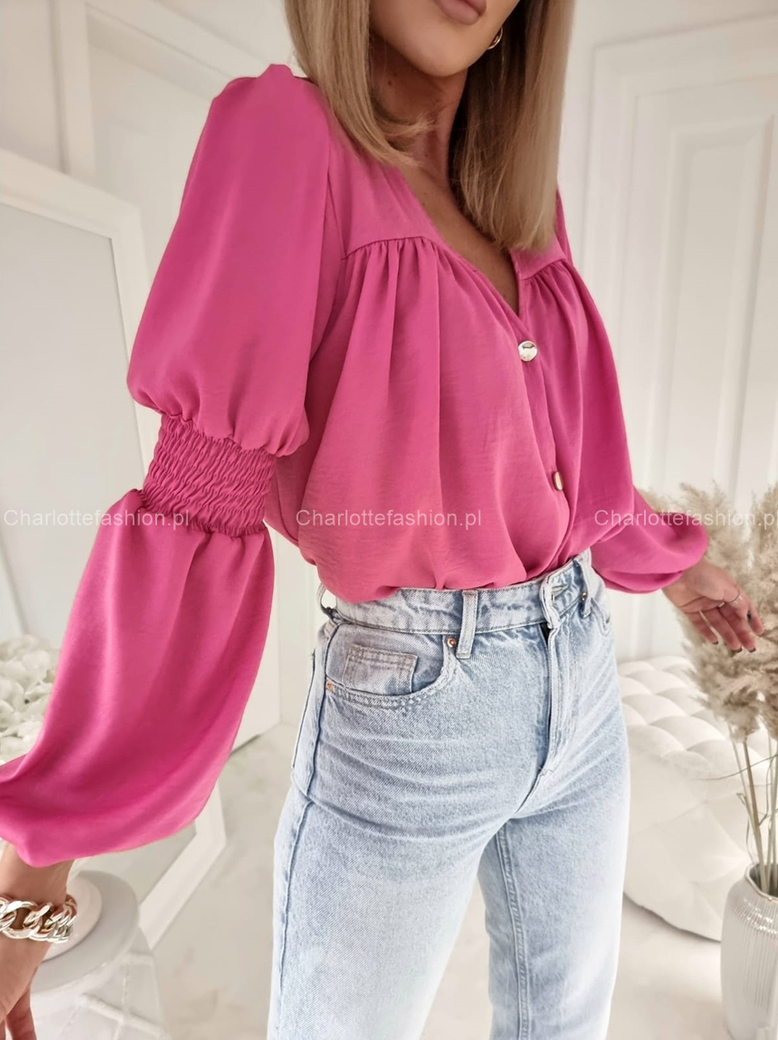 Bluzka różowa z długim rękawem Emily C440
