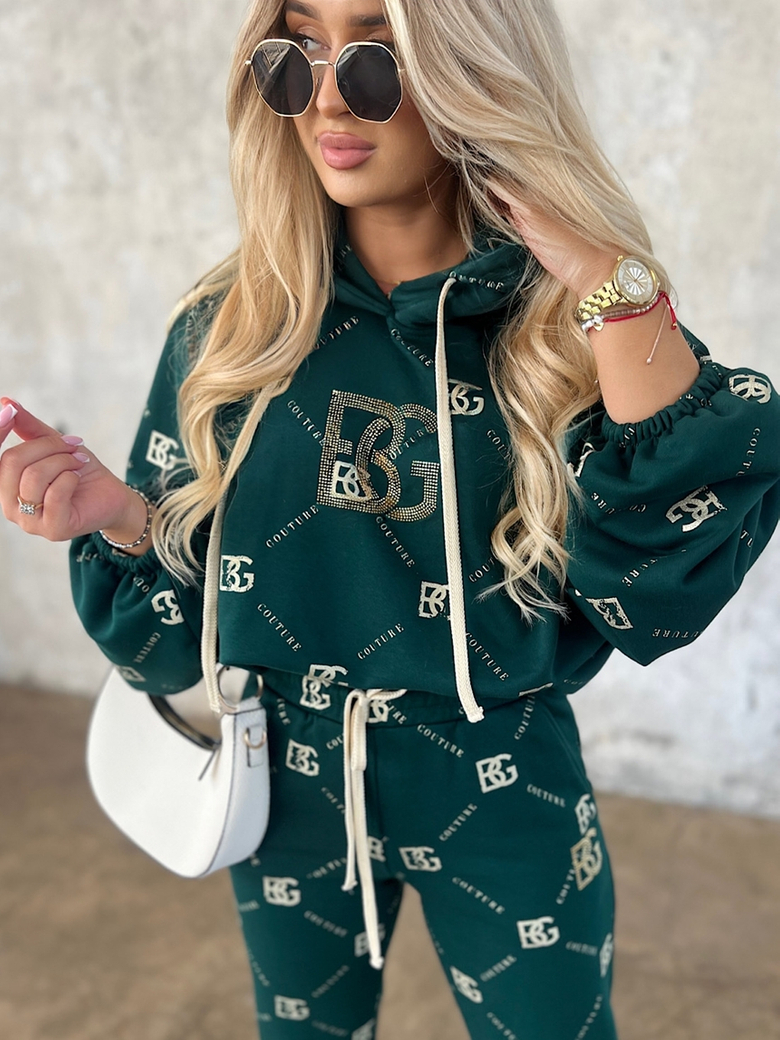 Komplet bluza i spodnie zielony Holo N508