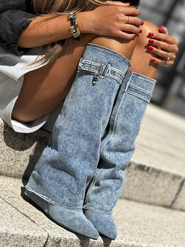 Kozaki jeans GIV I575
