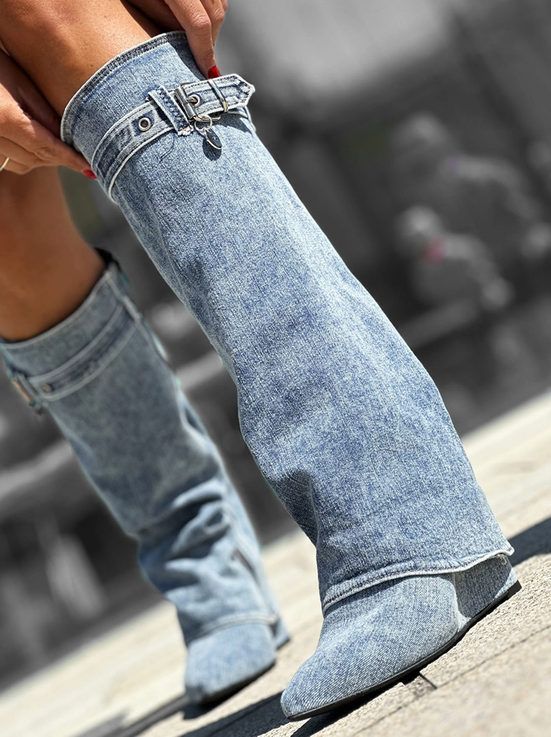 Kozaki jeans GIV I575